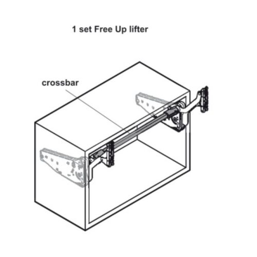 Thiết kế của Bộ tay nâng FREE UP Hafele 493.05.802 nắp xám