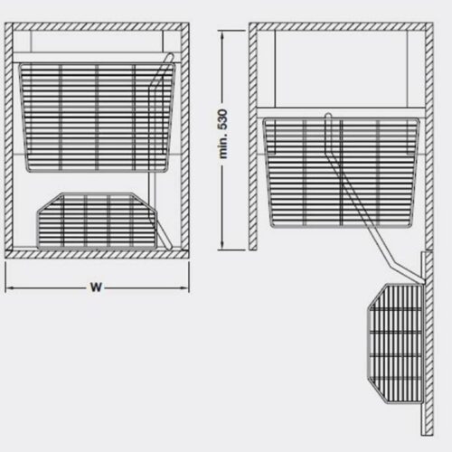 Phụ kiện tủ 6 tầng MILAN SERIES - Hafele 549.91.173 4 Kích thước phụ kiện tủ 6 tầng MILAN SERIES - Hafele 549.91.173