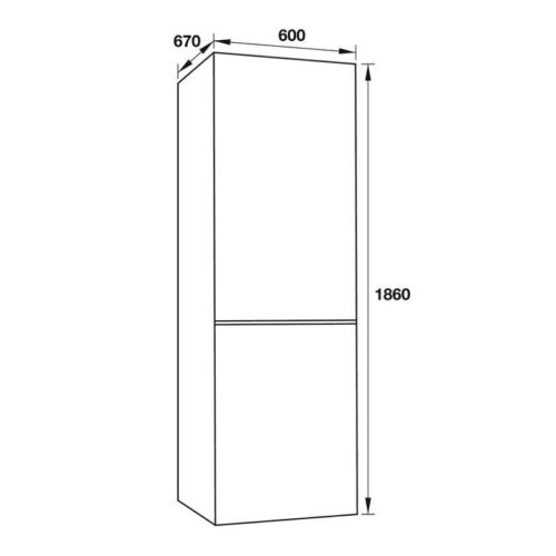 Kích thước Tủ lạnh Hafele 535.12.480