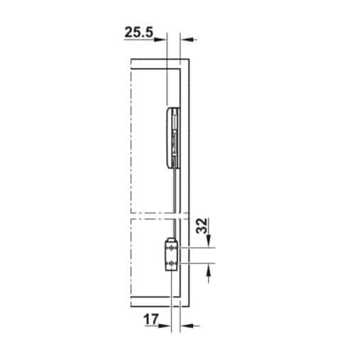 Bộ tay nâng FREE FOLD SHORT Hafele 493.05.736, xám 5 Lắp đặt bộ tay nâng FREE FOLD SHORT Hafele 493.05.736, xám