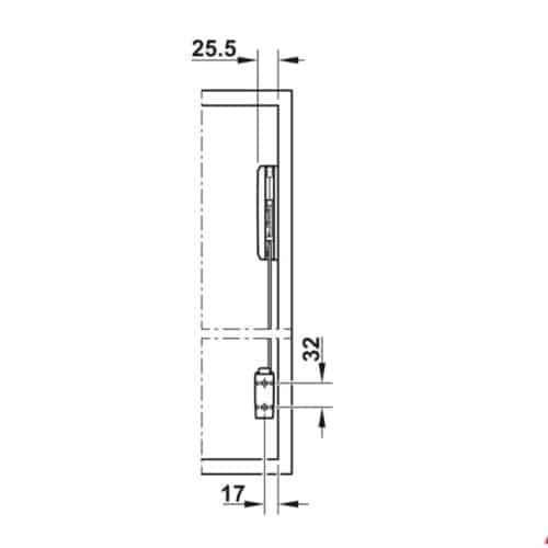Bộ tay nâng FREE FOLD SHORT Hafele 493.05.896, trắng 6 Lắp đặt bộ tay nâng FREE FOLD SHORT Hafele 493.05.896, trắng