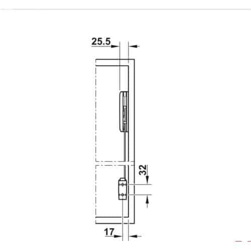 Bộ tay nâng FREE FOLD SHORT Hafele 493.05.898, trắng 7 Lắp đặt bộ tay nâng FREE FOLD SHORT Hafele 493.05.898, trắng