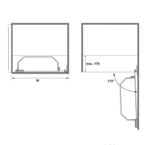 Bộ kệ TANDEM đựng thực phẩm Hafele 545.02.432 KT 600/1700 5 Lắp đặt bộ kệ TANDEM đựng thực phẩm Hafele 545.02.432 KT 600/1700