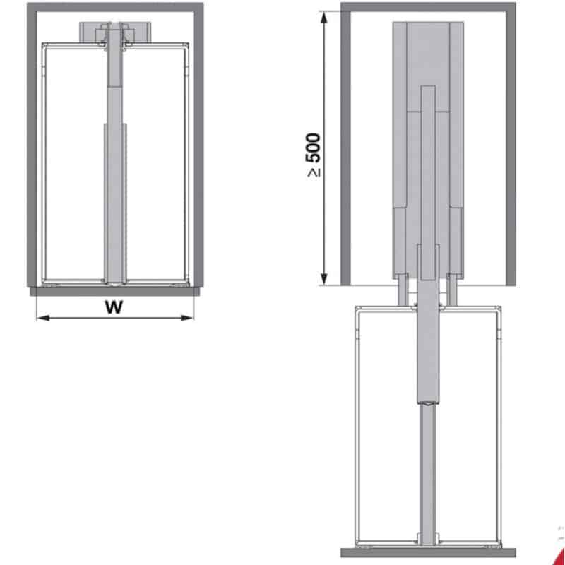 Lắp đặt bộ kệ tủ 6 tầng, rổ lưới DISPENSA 90 ARENA 300mm Hafele 546.54.631 Lắp đặt bộ kệ tủ 6 tầng, rổ lưới DISPENSA 90 ARENA 300mm Hafele 546.54.631
