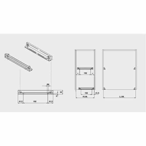 Lắp đặt khay up chén đĩa Hafele 544.01.029 inox, 864x263mm