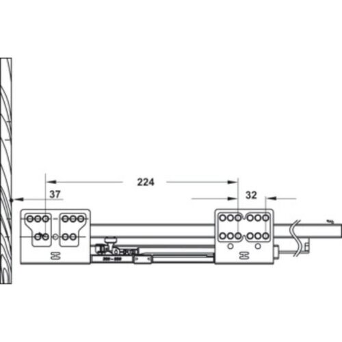 Ray hộp kính Hafele 552.03.791 Alto giảm chấn màu trắng mờ H84xD300mm (3)