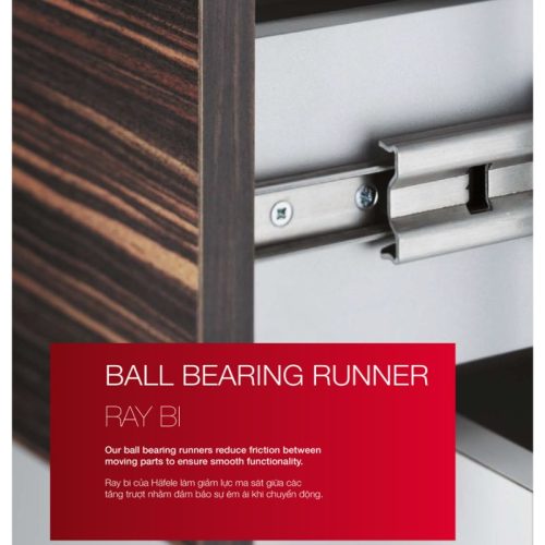 Ảnh thực tế ray bi giảm chấn dài Hafele 494.02.062